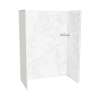 Utile 6032 Composite Direct-to-Stud Three-Piece Alcove Shower Wall Kit in Calcutta Chalk