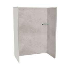 Utile 6032 Composite Direct-to-Stud Three-Piece Alcove Shower Wall Kit in Antico Linen