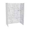 Utile 6032 Composite Direct-to-Stud Three-Piece Alcove Shower Wall Kit in Stataro Storm