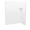 Utile 6032 Composite Direct-to-Stud Two-Piece Corner Shower Wall Kit in Metro Tux