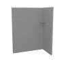 Utile 6032 Composite Direct-to-Stud Two-Piece Corner Shower Wall Kit in Factory Sleek Smoke