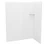 Utile 6032 Composite Direct-to-Stud Two-Piece Corner Shower Wall Kit in Erosion Bora White