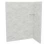 Utile 6032 Composite Direct-to-Stud Two-Piece Corner Shower Wall Kit in Organik Permafrost