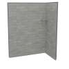 Utile 6032 Composite Direct-to-Stud Two-Piece Corner Shower Wall Kit in Organik Clay
