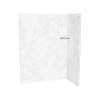 Utile 6032 Composite Direct-to-Stud Two-Piece Corner Shower Wall Kit in Calcutta Chalk