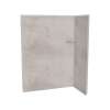 Utile 6032 Composite Direct-to-Stud Two-Piece Corner Shower Wall Kit in Antico Linen