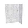 Utile 6032 Composite Direct-to-Stud Two-Piece Corner Shower Wall Kit in Stataro Storm
