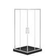Scarlet 36 x 36 Acrylic Corner Drain Shower Kit in Black with Clear Glass in Chrome