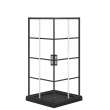 Scarlet 36 x 36 Acrylic Corner Drain Shower Kit in Black with Shaker Glass in Matte Black