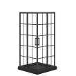 Scarlet 36 x 36 Acrylic Corner Drain Shower Kit in Black with French Glass in Matte Black