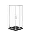 Scarlet 32 x 32 Acrylic Corner Drain Shower Kit in Black with Clear Glass in Chrome