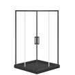 Scarlet 42 x 42 Acrylic Corner Drain Shower Kit in Black with Clear Glass in Matte Black