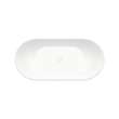 Mahaba 60 x 29 Acrylic Freestanding Oval Center Drain Bathtub in White