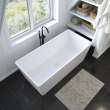 Nakuru 67 x 31 Acrylic Freestanding Rectangular Center Drain Bathtub in White