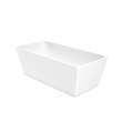 Nakuru 67 x 31 Acrylic Freestanding Rectangular Center Drain Bathtub in White