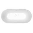 Golan 6429 AcrylX Freestanding Center Drain Bathtub in White with White Skirt
