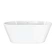 Calinda 60 x 30 Acrylic Freestanding Oval Center Drain Bathtub in White