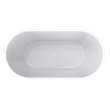 Calinda 60 x 30 Acrylic Freestanding Oval Center Drain Bathtub in White