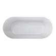 Calinda 67 x 31 Acrylic Freestanding Oval Center Drain Bathtub in White