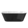 Calinda 67 x 31 Acrylic Freestanding Oval Center Drain Bathtub in Black