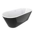 Calinda 67 x 31 Acrylic Freestanding Oval Center Drain Bathtub in Black