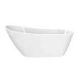 Soca 59 x 28 Acrylic Freestanding Slipper End Drain Bathtub in White