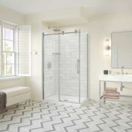 Odyssey SC 48" x 32" x 78" 8mm Sliding Shower Door for Corner Installation with Clear glass in Chrome