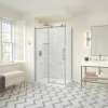 Odyssey SC 48" x 32" x 78" 8mm Sliding Shower Door for Corner Installation with Clear glass in Brushed Nickel