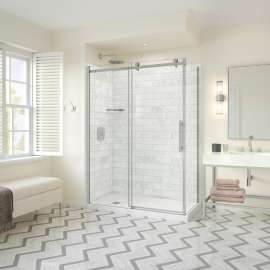 Odyssey SC 60" x 32" x 78" 8mm Sliding Shower Door for Corner Installation with Clear glass in Chrome