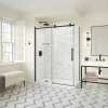 Odyssey SC 60" x 32" x 78" 8mm Sliding Shower Door for Corner Installation with Clear glass in Matte Black