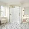 Odyssey SC 60" x 32" x 78" 8mm Sliding Shower Door for Corner Installation with Clear glass in Brushed Gold