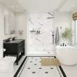 Manhattan Glue-up Wall Tiles 15.75 x 31.5 in. In Smooth Marble Glacier