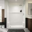 Icon SH6030 AcrylX(TM) Alcove Left Hand Drain One-Piece Shower in White