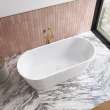 Chorale 67 x 31 Acrylic Freestanding Center Drain Bathtub in White with White Skirt