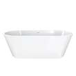 Chorale 67 x 31 Acrylic Freestanding Center Drain Bathtub in White with White Skirt