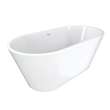 Chorale 60 x 30 Acrylic Freestanding Center Drain Bathtub in White with White Skirt