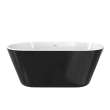 Chorale 60 x 30 Acrylic Freestanding Center Drain Bathtub in White with Black Skirt
