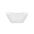 Mirella 60 x 29 Acrylic Freestanding Center Drain Bathtub in White with White Skirt