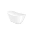 Mirella 60 x 29 Acrylic Freestanding Center Drain Bathtub in White with White Skirt