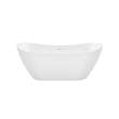 Mirella 67 x 29 Acrylic Freestanding Center Drain Bathtub in White with White Skirt
