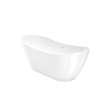 Mirella 67 x 29 Acrylic Freestanding Center Drain Bathtub in White with White Skirt