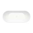 Mirella 67 x 29 Acrylic Freestanding Center Drain Bathtub in White with White Skirt