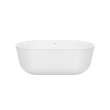 Malibra 67 x 30 Acrylic Freestanding Center Drain Bathtub in White with White Skirt