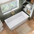 Nota 67 x 31 Acrylic Freestanding Center Drain Bathtub in White with White Skirt