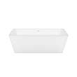 Nota 67 x 31 Acrylic Freestanding Center Drain Bathtub in White with White Skirt
