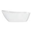 Sinfoni 67 x 29 Acrylic Freestanding End Drain Bathtub in White with White Skirt