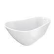 Sinfoni 59 x 28 Acrylic Freestanding End Drain Bathtub in White with White Skirt