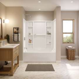 Interflo 6030 Direct-to-stud 4-piece Alcove Tub Wall Kit in White