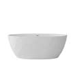 Fura 6732 Acrylic Freestanding Center Drain Bathtub in White