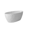 Fura 6732 Acrylic Freestanding Center Drain Bathtub in White